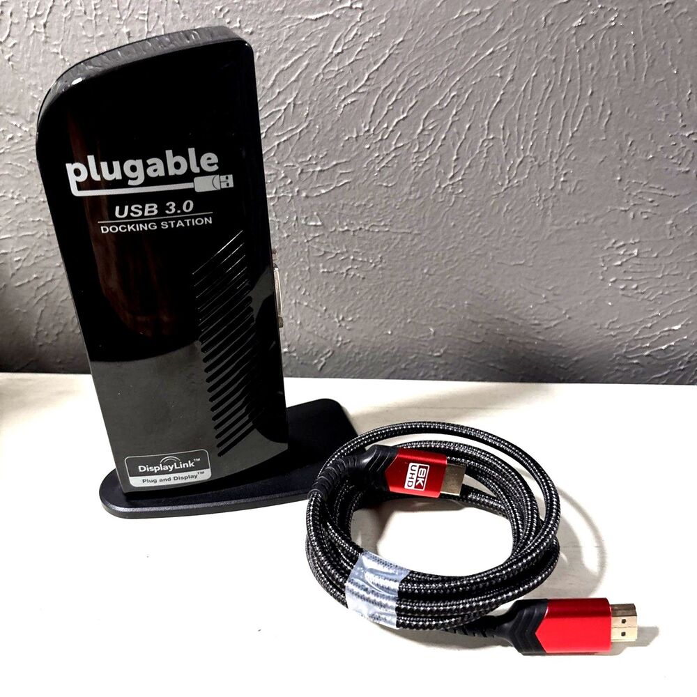 Plugable UD-3900 USB 3.0 Universal Laptop Docking Station Untested/No Power Cord